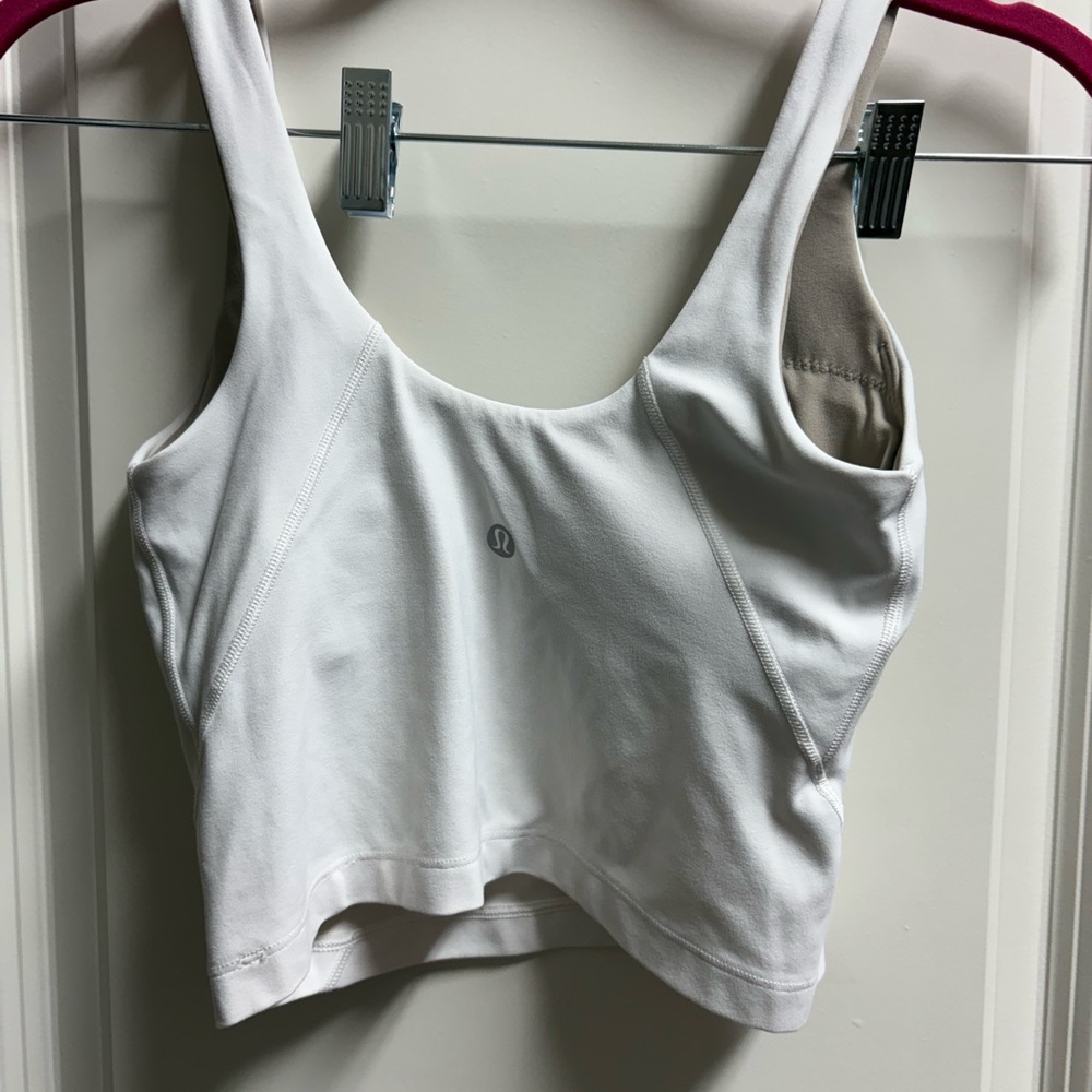 Lululemon Athletica White Crop Top